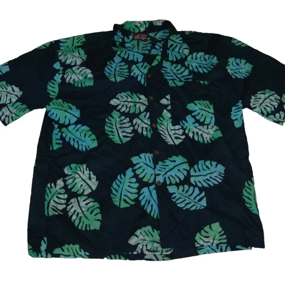 Caribelle Batik Men's Shirt L Hawaiian Caribbean Tropical Vintage - Picture 4 of 7